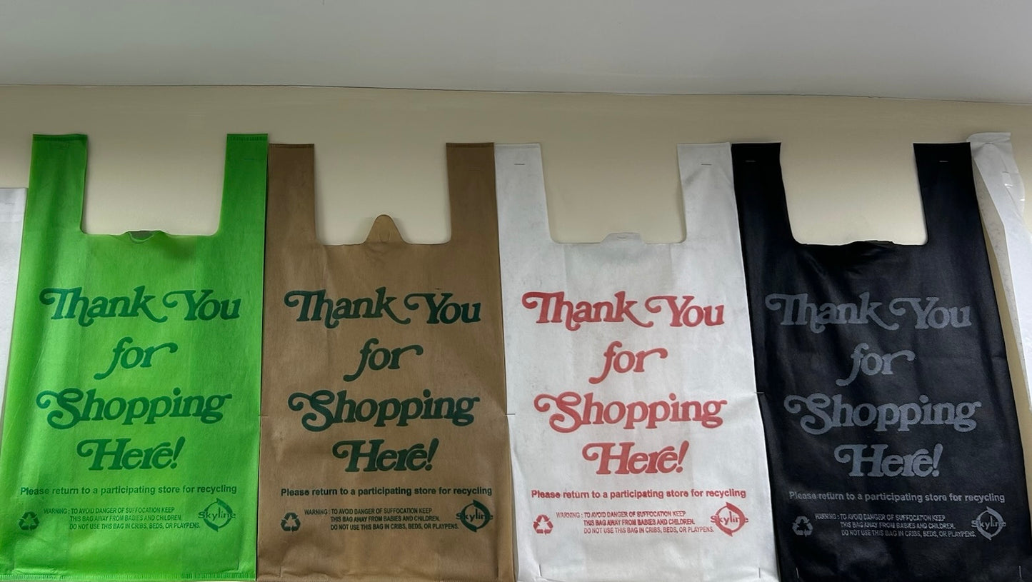 Fabric Thank You Shopping Bags (All Colors)