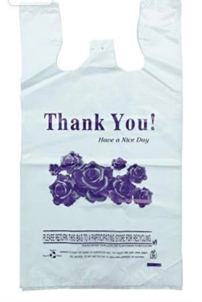 Purple Flower Thank You Bags