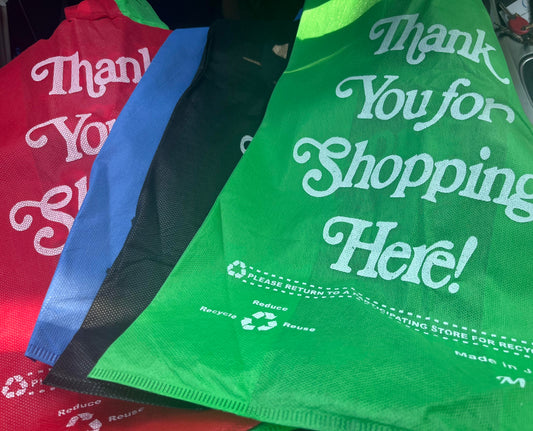 Fabric Thank You Shopping Bags (All Colors)